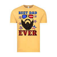 Vintage Mustard best dad ever american flag Vintage Tee - Artiststas