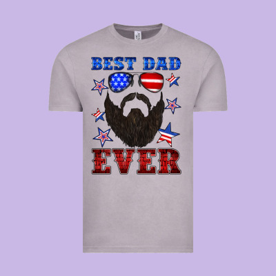 Best Dad Ever American Flag Vintage Tee Designed By Artiststas