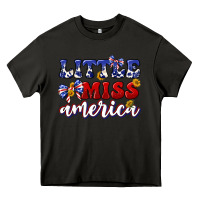 Asphalt little miss america Heavy Core Tee - texasbilliewilder