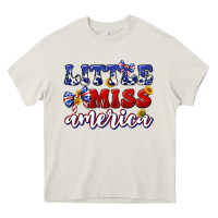 Cream little miss america Heavy Core Tee - texasbilliewilder