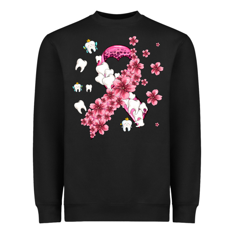 Teeth And Flower Cancer Ribbon Heavyweight Sweatshirt by AdoDesignShop | Teevron