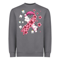 Storm teeth and flower cancer ribbon Heavyweight Sweatshirt - AdoDesignShop