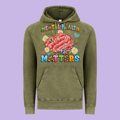 Mental Health Matters Vintage Hoodie Designed By Artiststas