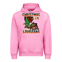 Fuchsia Pink christmas in louisiana Urban Hoodie - CowGirlArtShop