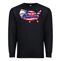 Black usa flag baseball Premium Sweatshirt - BarkalooDesign