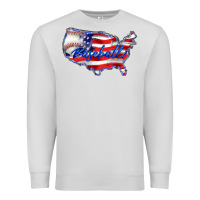 Dove Grey usa flag baseball Premium Sweatshirt - BarkalooDesign