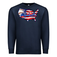Navy usa flag baseball Premium Sweatshirt - BarkalooDesign