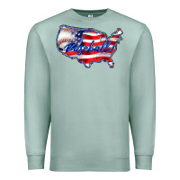Seafoam usa flag baseball Premium Sweatshirt - BarkalooDesign