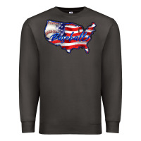 Smoke usa flag baseball Premium Sweatshirt - BarkalooDesign