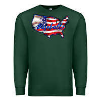 Sports Green usa flag baseball Premium Sweatshirt - BarkalooDesign