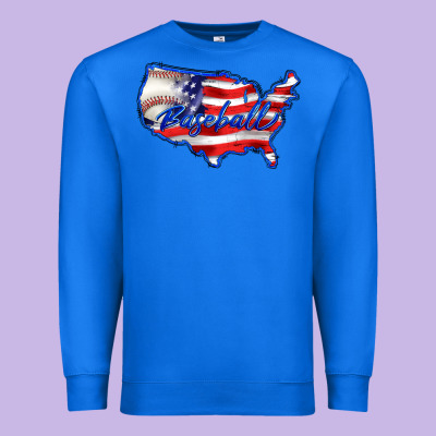 Usa Flag Baseball Premium Sweatshirt Designed By Barkaloodesign