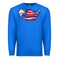True Royal usa flag baseball Premium Sweatshirt - BarkalooDesign