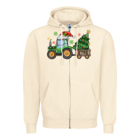Sandshell christmas tractor Zipper Hoodie - MaliasSmallBusiness