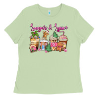 Matcha sugar and spice pink gingerbread coffee cups Ladies Tee - Zillion Design Studio
