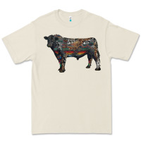 Bone black angus bull with western patterns Premium Tee - RanaPortraitStore