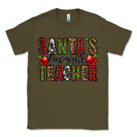 Army Green santa's favorite teacher Classic Tee - Jasminsmagicworld