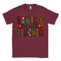 Burgundy santa's favorite teacher Classic Tee - Jasminsmagicworld