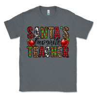 Charcoal Heather santa's favorite teacher Classic Tee - Jasminsmagicworld