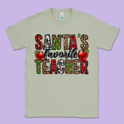 Santa's Favorite Teacher Classic Tee Designed By Jasminsmagicworld