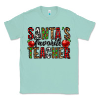 Seafoam santa's favorite teacher Classic Tee - Jasminsmagicworld