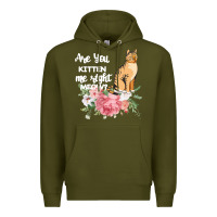 Army Green Cat Maine coon gift kidding kitten meow pussycat Premium Hoodie - Bettercallsaul