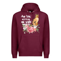 Burgundy Cat Maine coon gift kidding kitten meow pussycat Premium Hoodie - Bettercallsaul
