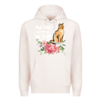 Pale Pink Cat Maine coon gift kidding kitten meow pussycat Premium Hoodie - Bettercallsaul