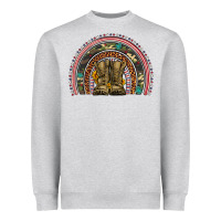Heather Grey soldier boots camouflage leopard gemstone rainbow Heavyweight Sweatshirt - Artiststas