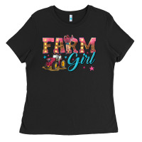 Black farm girl Ladies Tee - texasbilliewilder