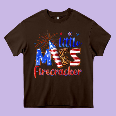 Little Miss Firecracker Billie Wilder Heavy Core Tee Designed By Texasbilliewilder