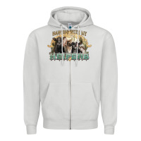 Dove Grey hanging with my heifers Zipper Hoodie - NancyCooperArtShop
