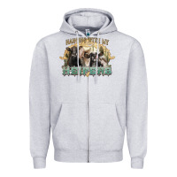 Heather Grey hanging with my heifers Zipper Hoodie - NancyCooperArtShop