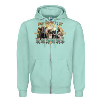 Seafoam hanging with my heifers Zipper Hoodie - NancyCooperArtShop