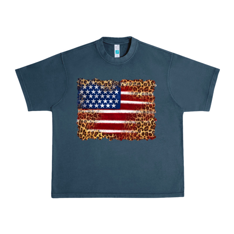 American Flag And Leopard Urban Heavy Tee by Artiststas | Teevron