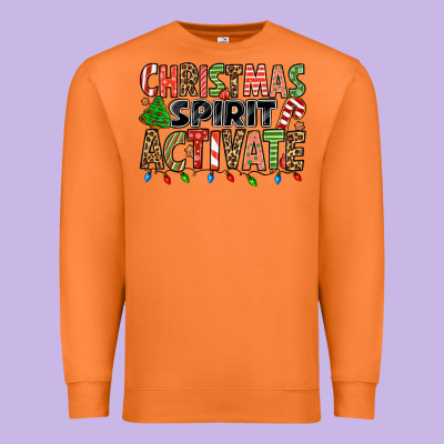 Christmas Spirit Activate Premium Sweatshirt Designed By Jasminsmagicworld