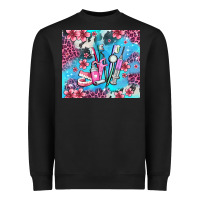 Black dentist element with flowers Heavyweight Sweatshirt - AdoDesignShop