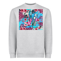 Heather Grey dentist element with flowers Heavyweight Sweatshirt - AdoDesignShop