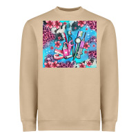 Mushroom dentist element with flowers Heavyweight Sweatshirt - AdoDesignShop