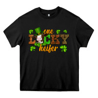 Black st patricks one lucky heifer baby cow Heavy Core Tee - Artiststas