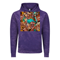 Cloud Purple football cactus sunflower seamless pattern Vintage Hoodie - JahusDesignShop