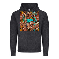 Vintage Black football cactus sunflower seamless pattern Vintage Hoodie - JahusDesignShop
