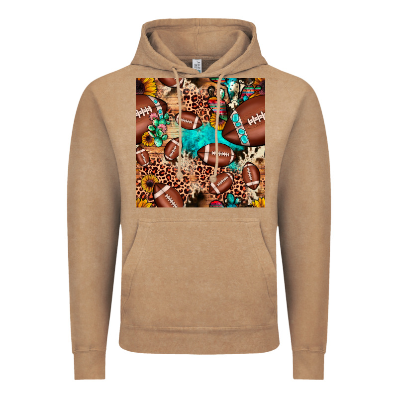 Football Cactus Sunflower Seamless Pattern Vintage Hoodie by JahusDesignShop | Teevron