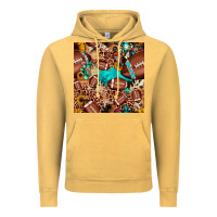 Vintage Mustard football cactus sunflower seamless pattern Vintage Hoodie - JahusDesignShop