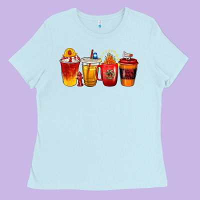 Ladies Tee firefighter coffee cups