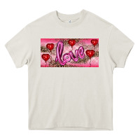 Cream Valentine's Day Love Balloon Heart Balloons Heavy Core Tee - RanaPortraitStore