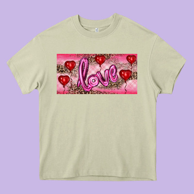 Heavy Core Tee Valentine's Day Love Balloon Heart Balloons