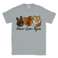 Heather Grey Peace Love Tigers Classic Tee - LillyAllenDesigns