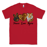 Red Peace Love Tigers Classic Tee - LillyAllenDesigns