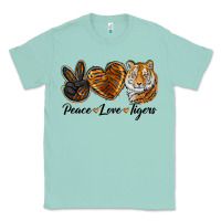Seafoam Peace Love Tigers Classic Tee - LillyAllenDesigns