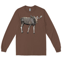 Chestnut Moose Buck Deer Long Sleeve Tee - LillyAllenDesigns
